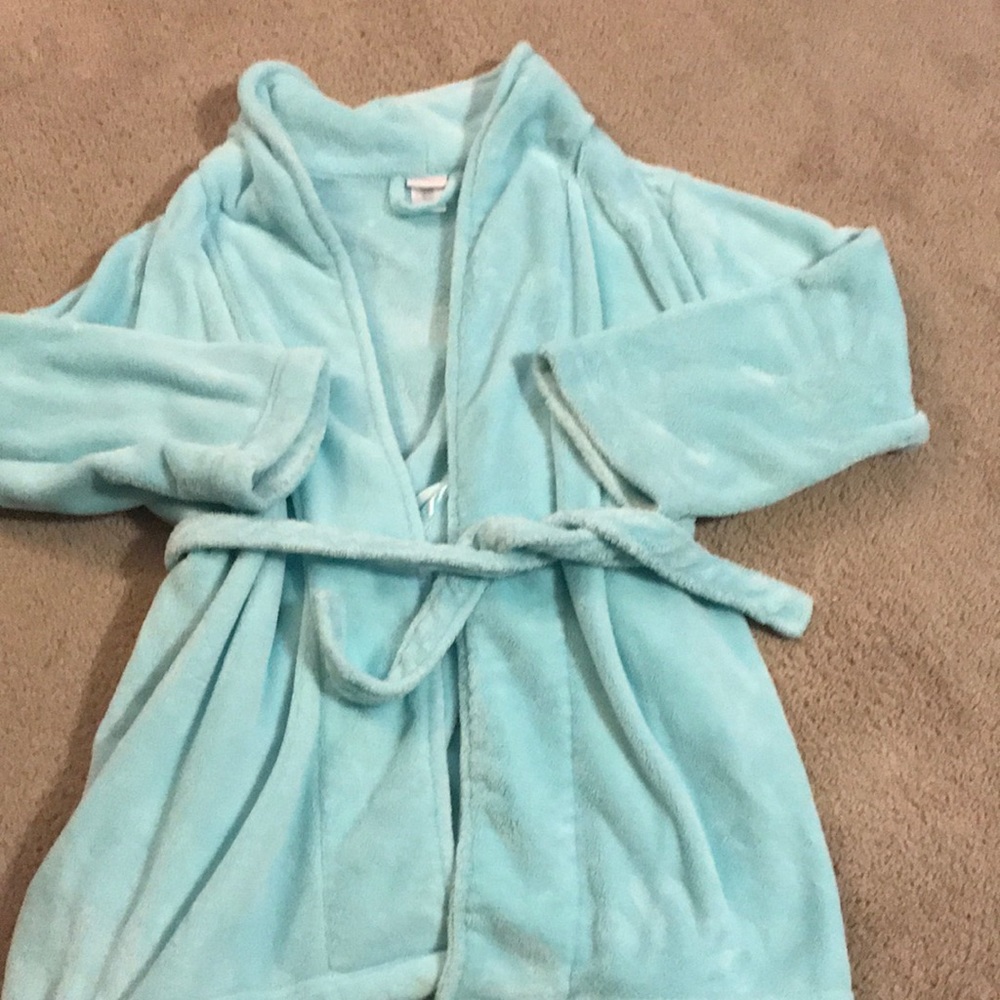 Women’s blue fuzzy robe size large